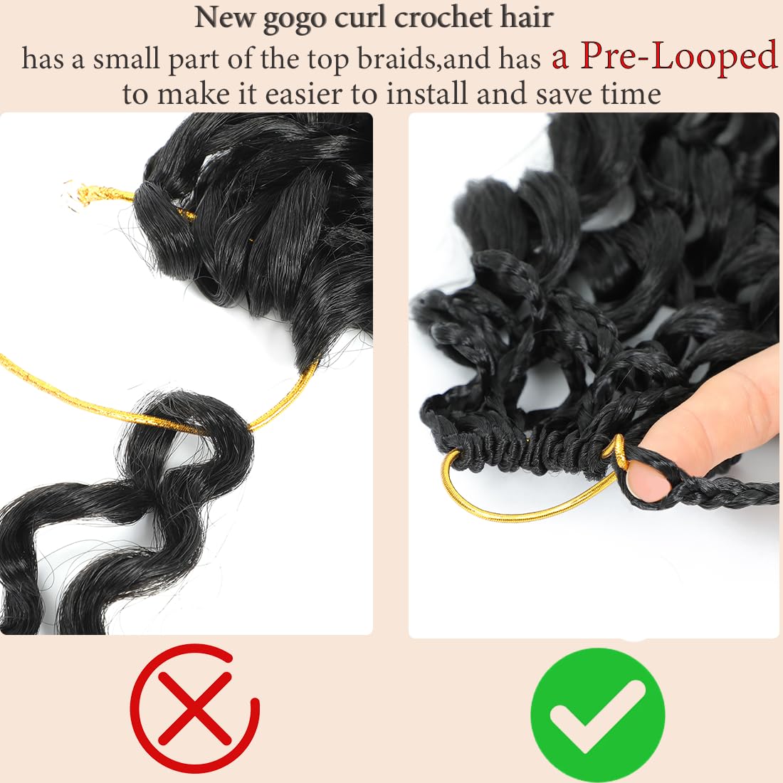 Naniciar Gogo Curl 8 packs package shot highlights value for a full head.