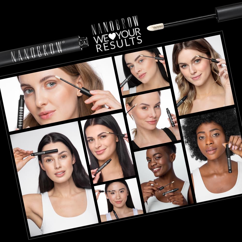 NANOBROW ingredients graphic focusing on peptide complex and plant extracts