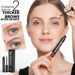 NANOBROW precision brush applying serum to brow hairs for even coverage
