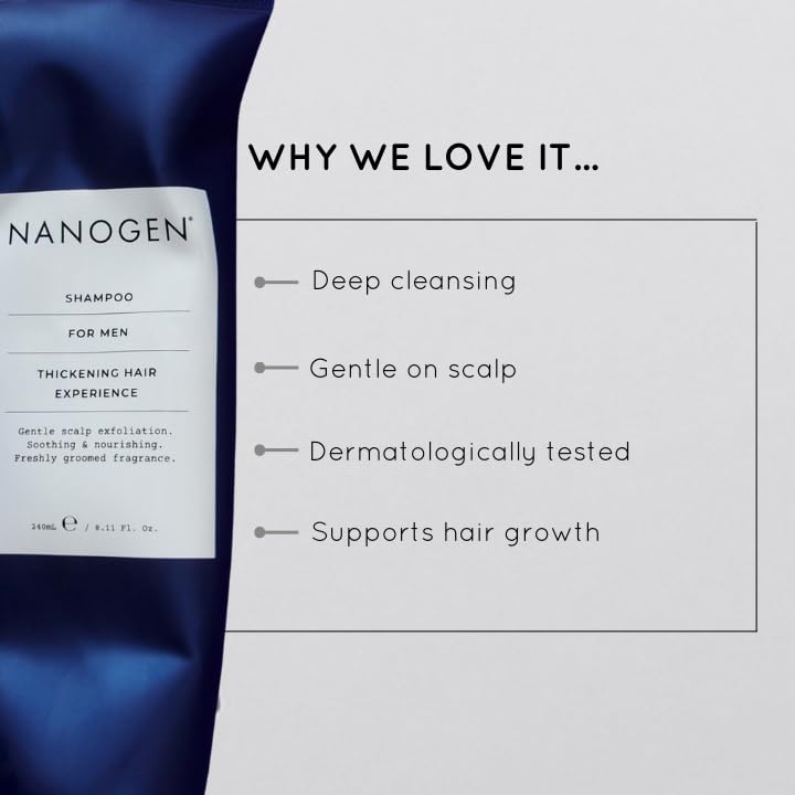 Nanogen bottle beside natural plant extracts illustrating plant-based nourishment.