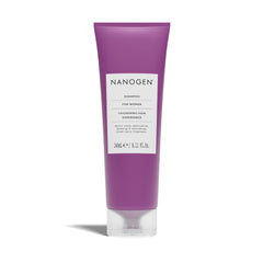 Nanogen Thickening Treatment Shampoo women pump bottle for thicker feel.