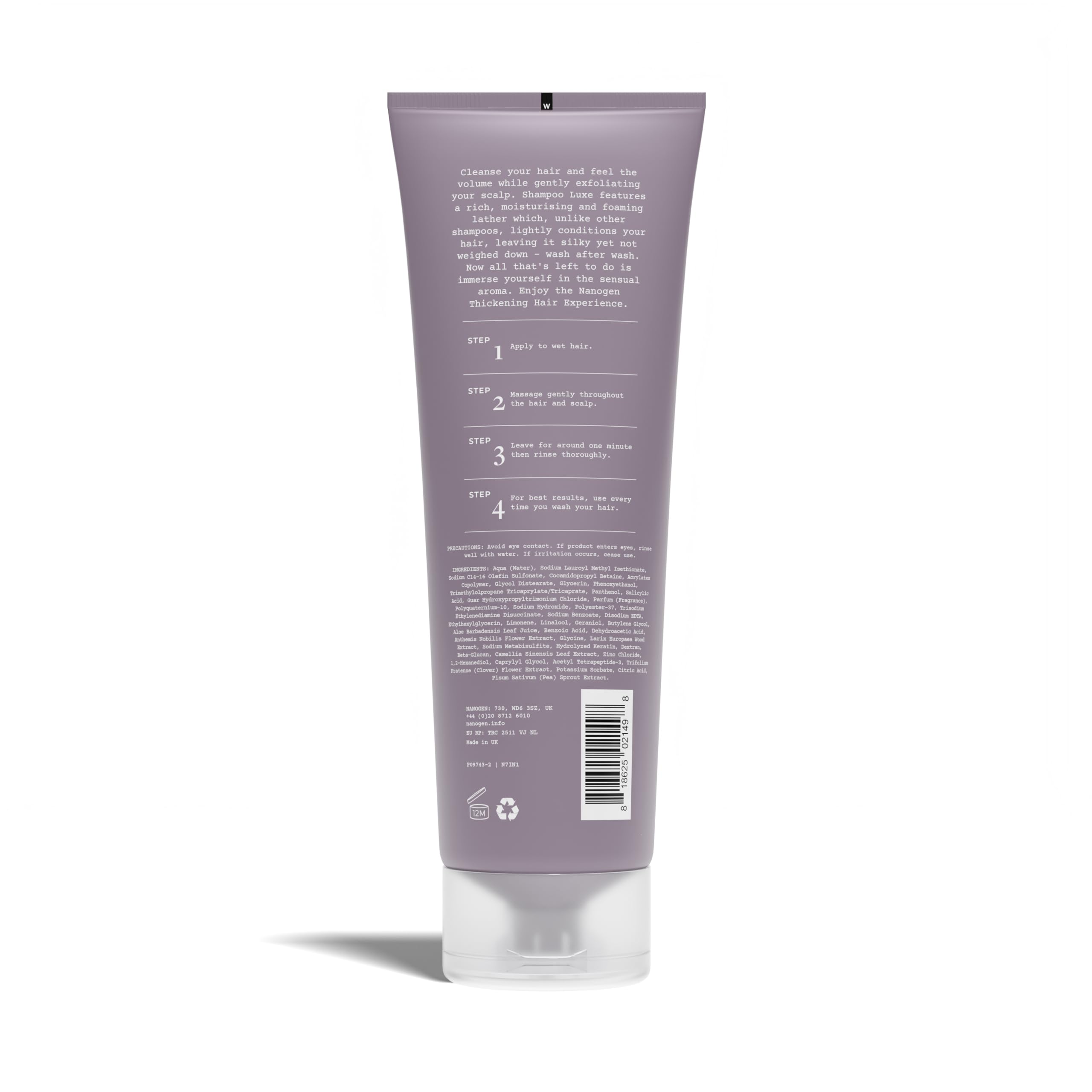 Nanogen women's hair care ingredients highlight nourishing actives
