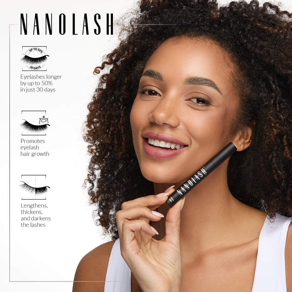 Nanolash serum application along the lash line for even coverage.