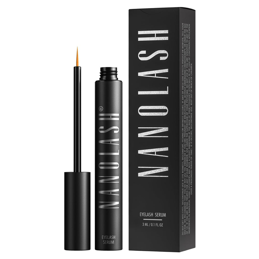 Nanolash serum bottle front view for daily lash conditioning.