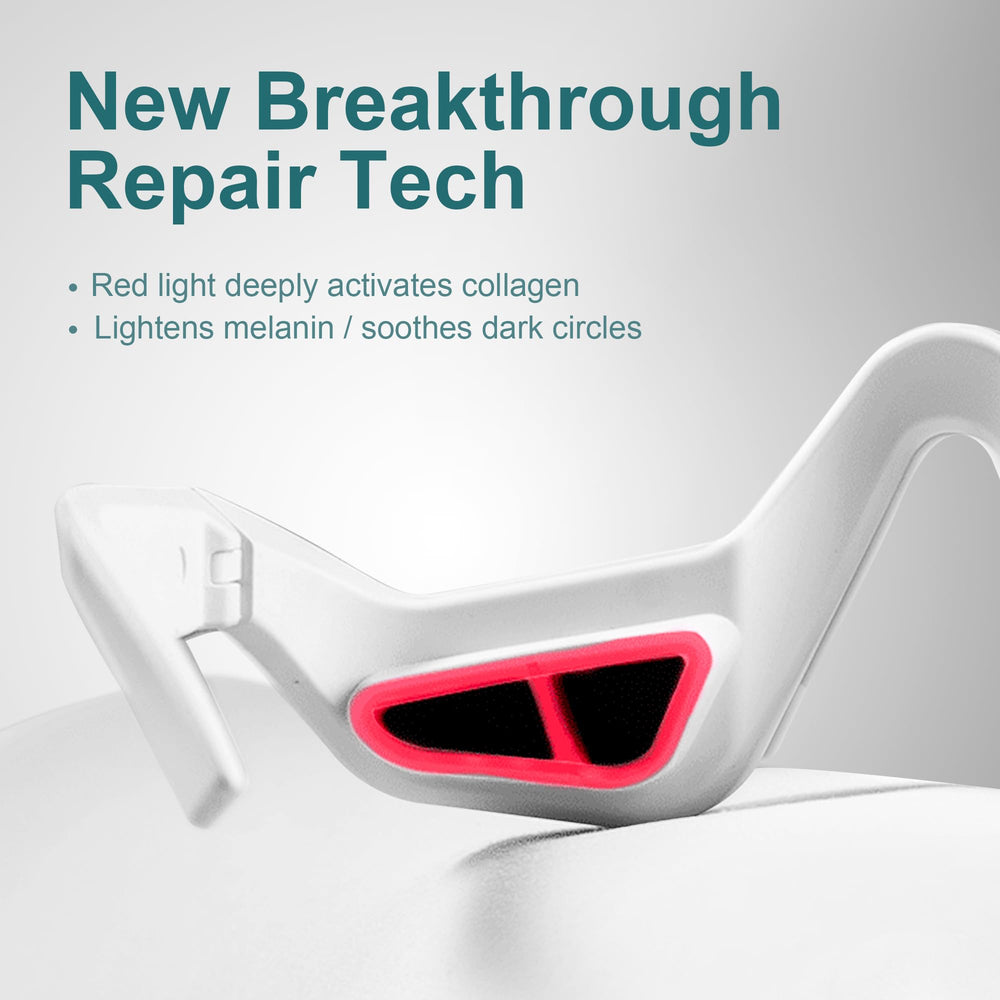 NANSIKE eye massager glasses being used at a desk during a break