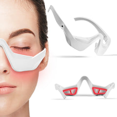 NANSIKE under-eye red-light glasses front view for compact at-desk use to ease fatigue