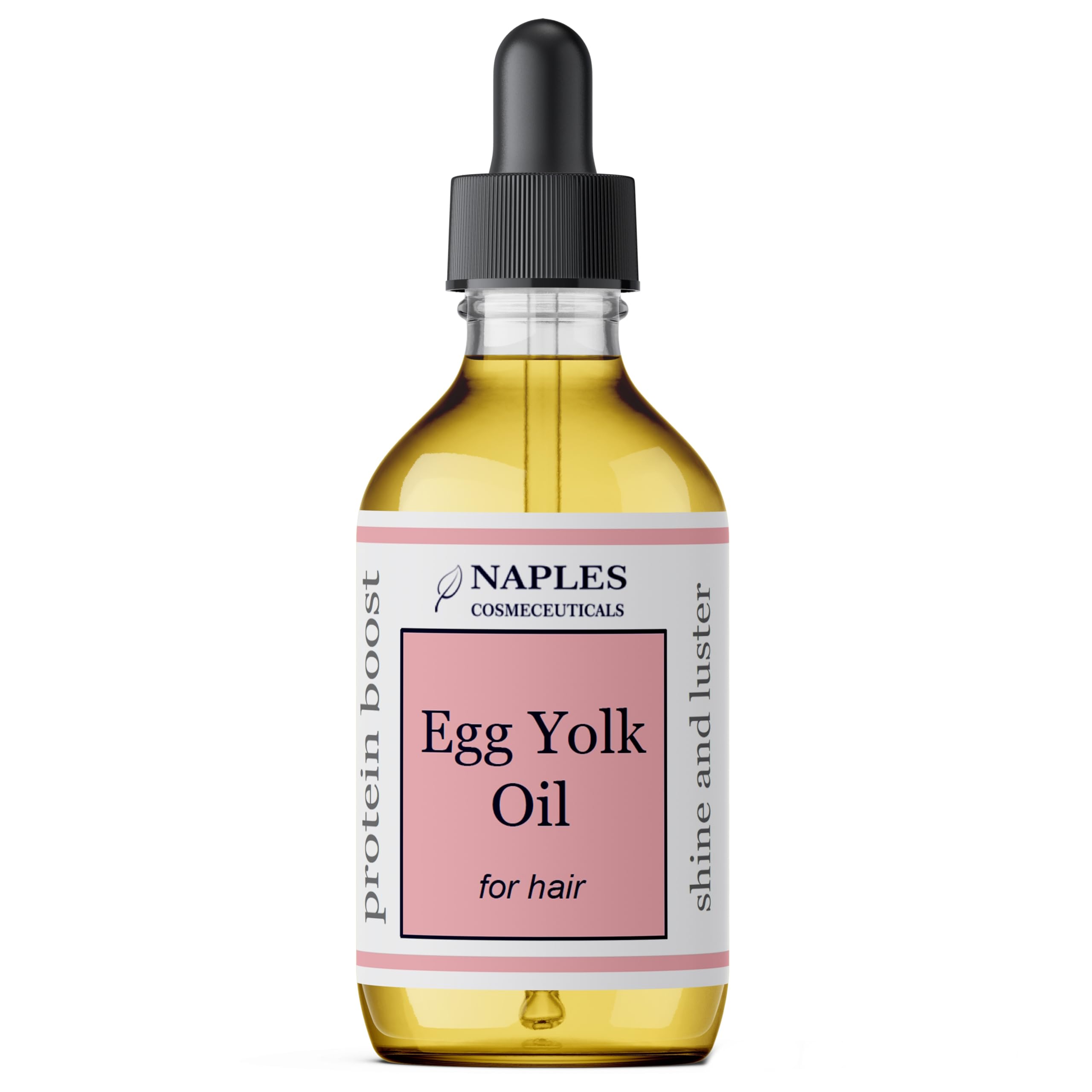 Naples Cosmeceuticals Egg Yolk Oil bottle ready for nutrient-rich application.
