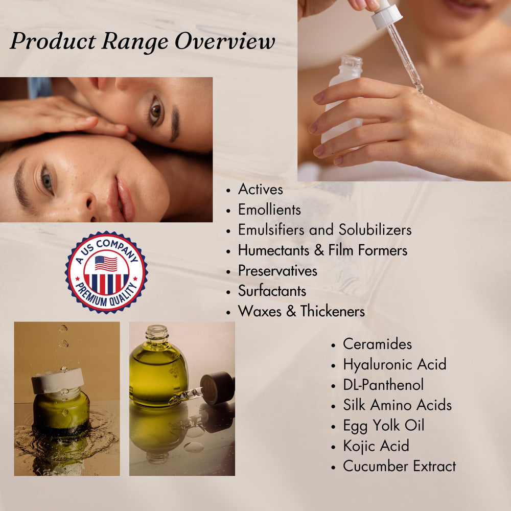 Naples Cosmeceuticals hydrolyzed silk amino acid powder packaging shot for cosmetics formulas