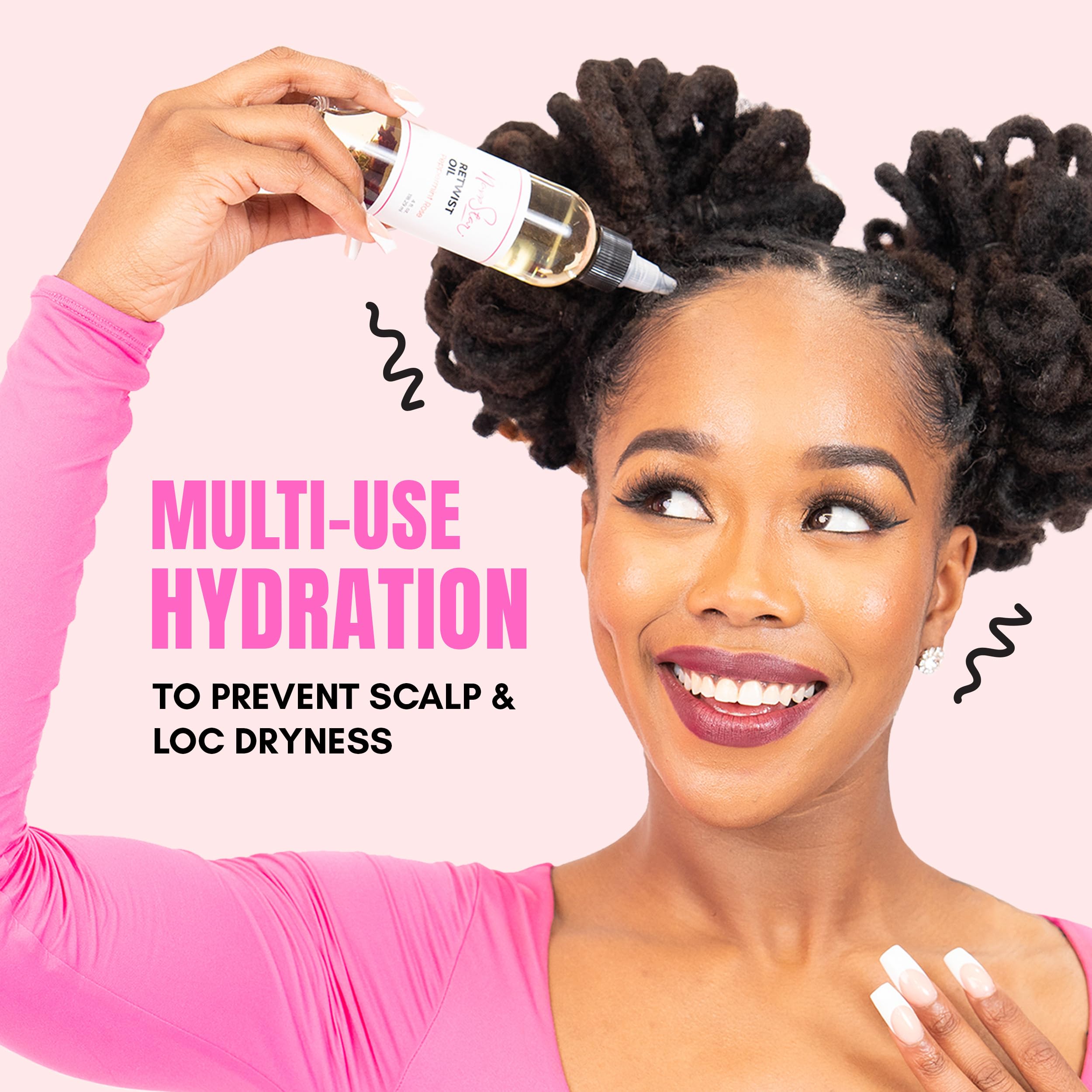 Scalp hydration with NappStar oil during a gentle massage.