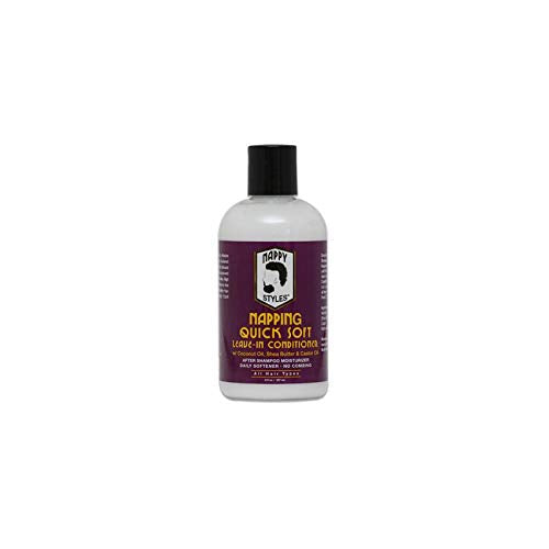 Nappy Styles Napping Quick Soft Leave-In Conditioner bottle for easier detangling and shine.