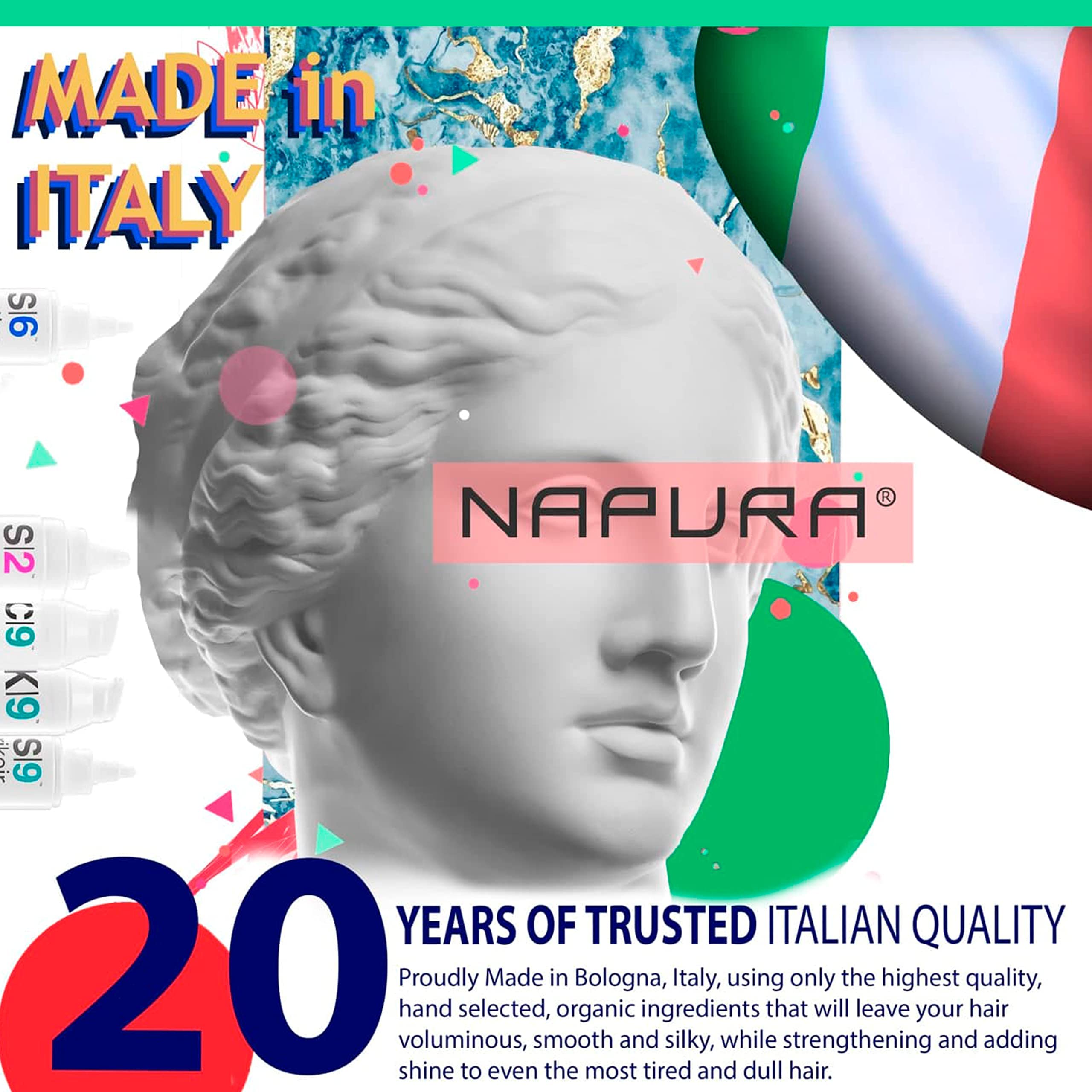 NAPURA D5.6 application spray shown on scalp.