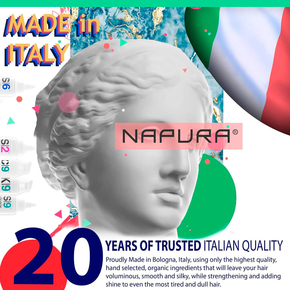 NAPURA D5.6 application spray shown on scalp.