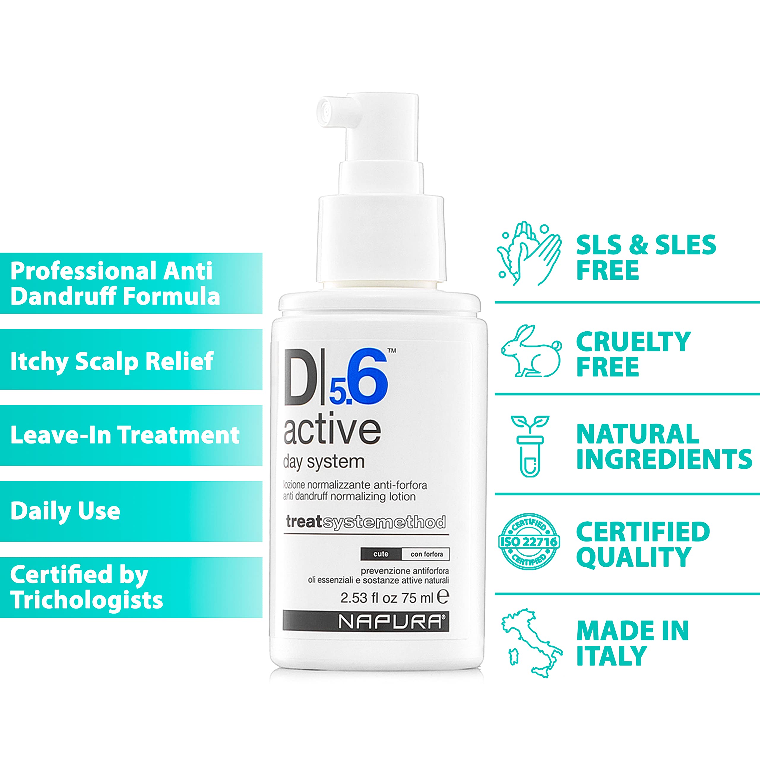 NAPURA D5.6 sulfate-free formula emphasizes gentle care.