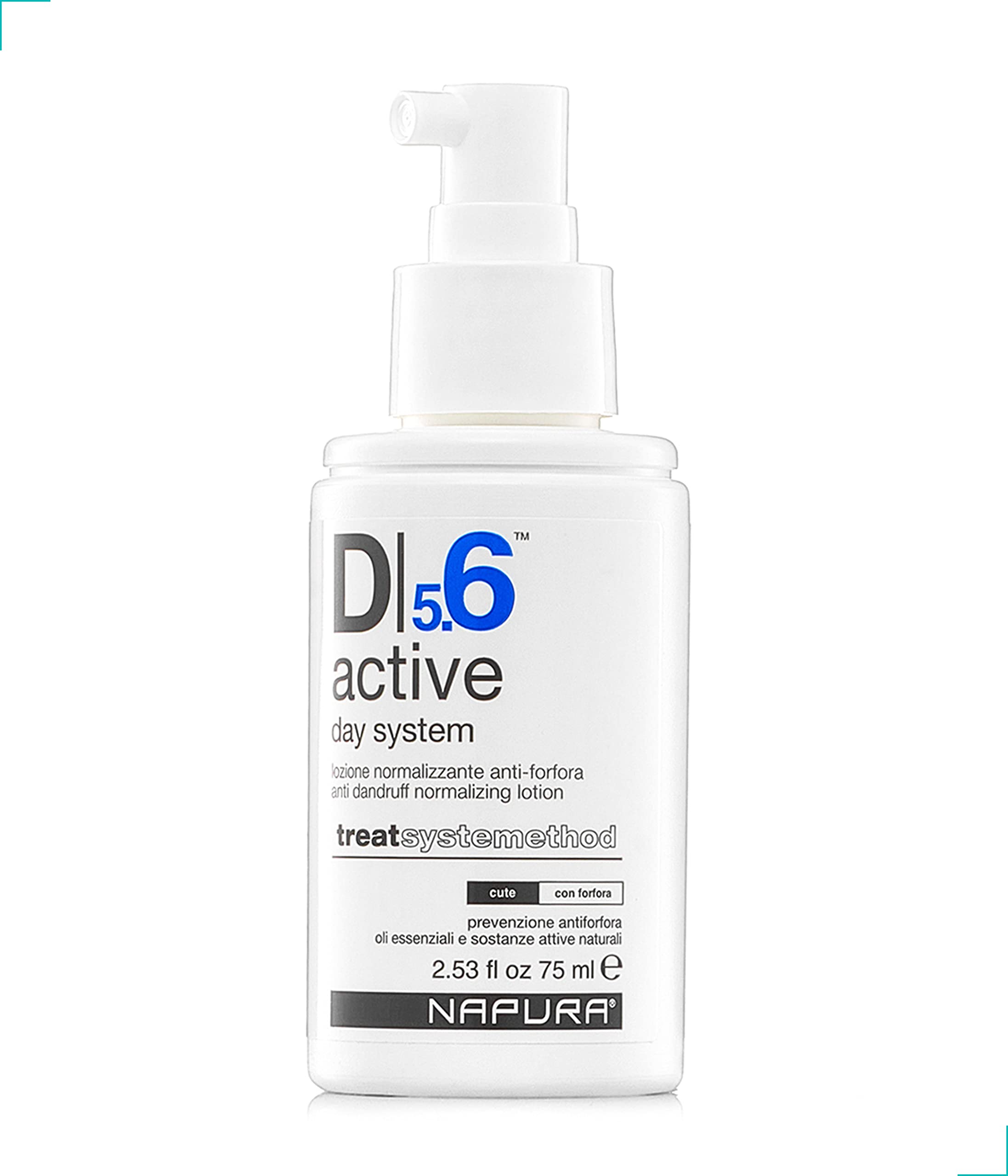 NAPURA D5.6 leave-in bottle with tea tree oil to soothe itchy scalp.
