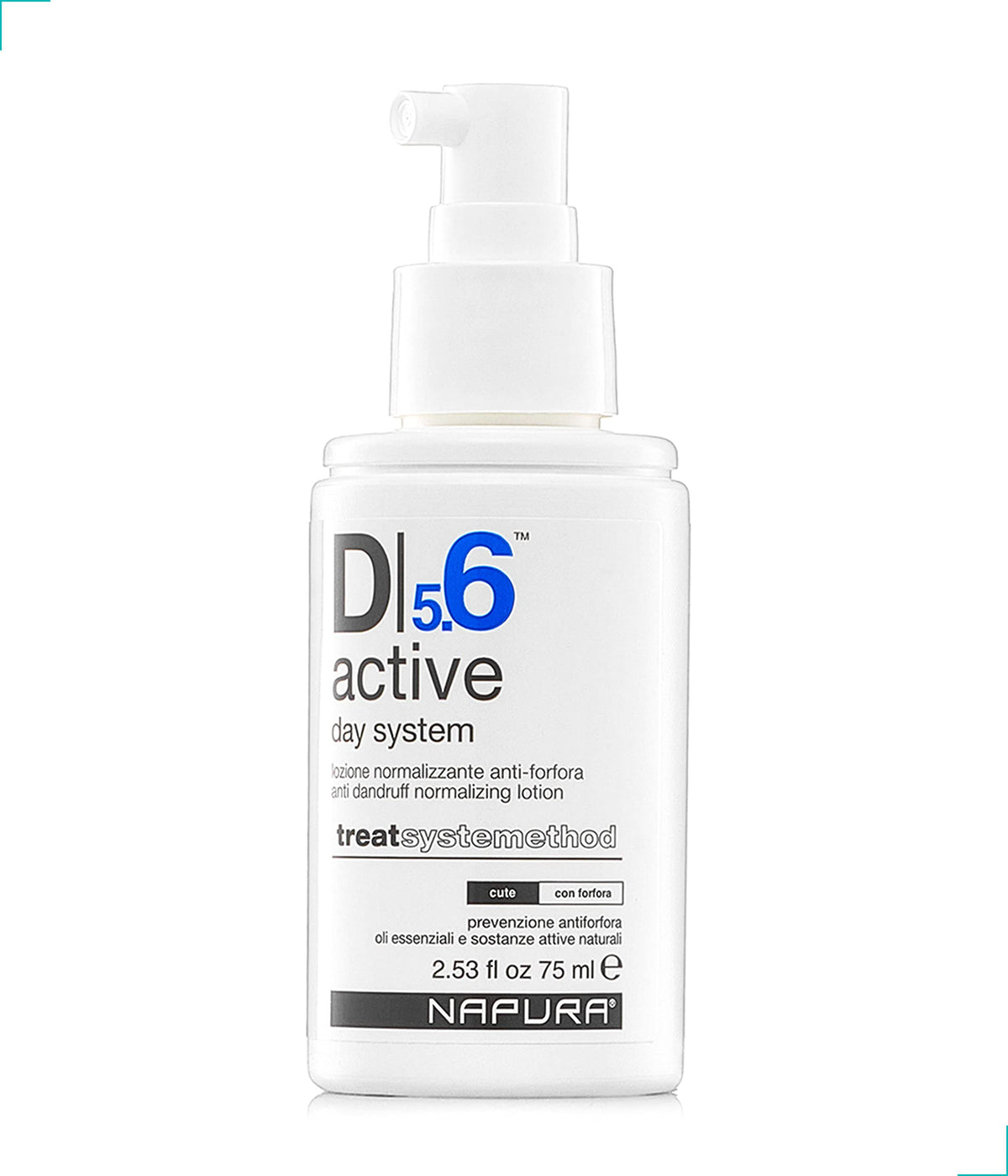 NAPURA D5.6 leave-in bottle with tea tree oil to soothe itchy scalp.