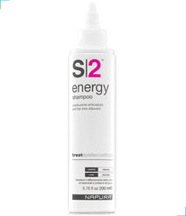 NAPURA S2 Biotin Shampoo bottle close-up shows sulfate-free formula for sensitive scalps