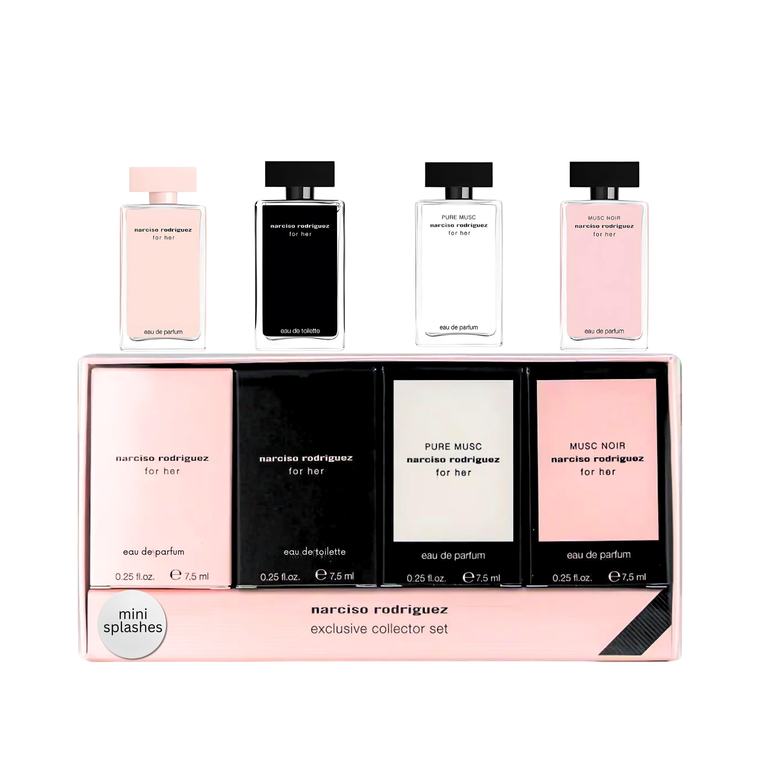 Narciso Rodriguez For Her mini EDP bottle—compact travel-friendly fragrance option.