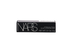 Lip balm application on lips with silky, moisturizing texture.