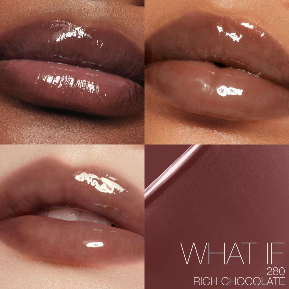 NARS Afterglow Lip Shine on lips showing sheer color and glossy finish