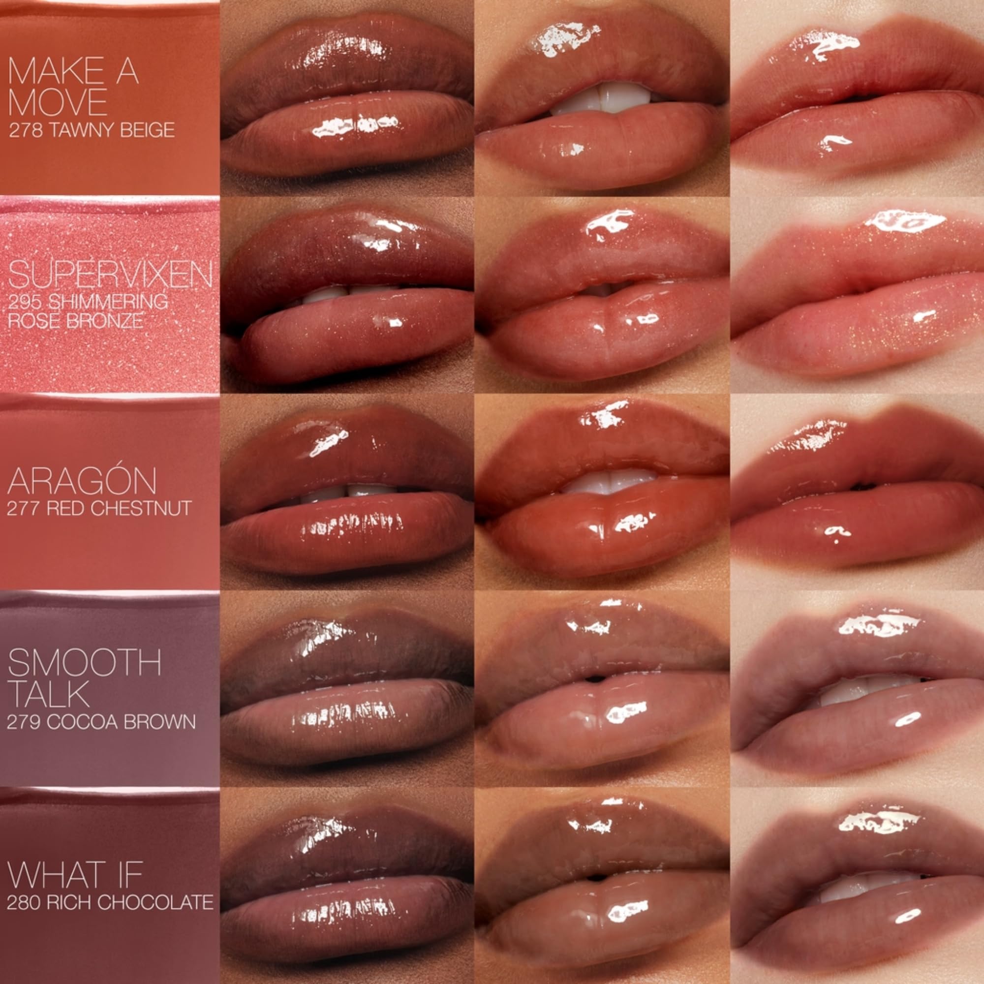 NARS Afterglow Lip Shine silky texture glides on for buildable color