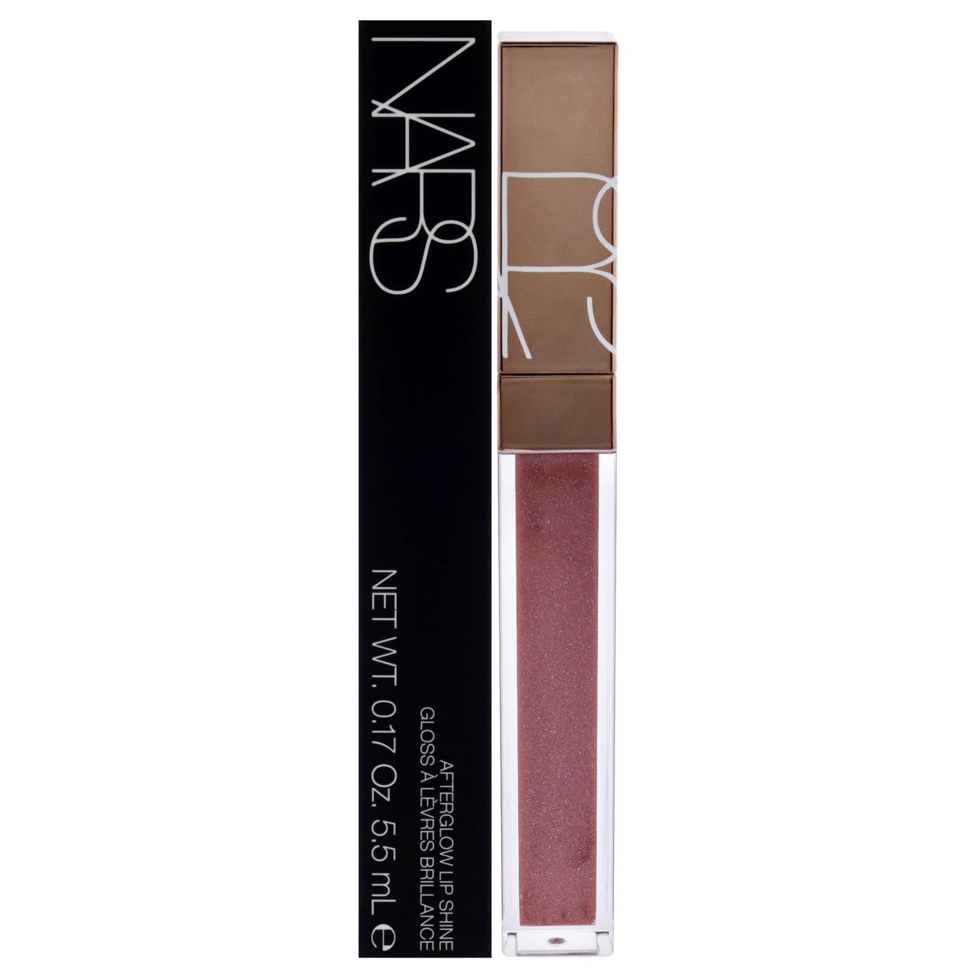 NARS Afterglow Lip Shine Supervixen mirror-finish gloss for a bold, luminous look.