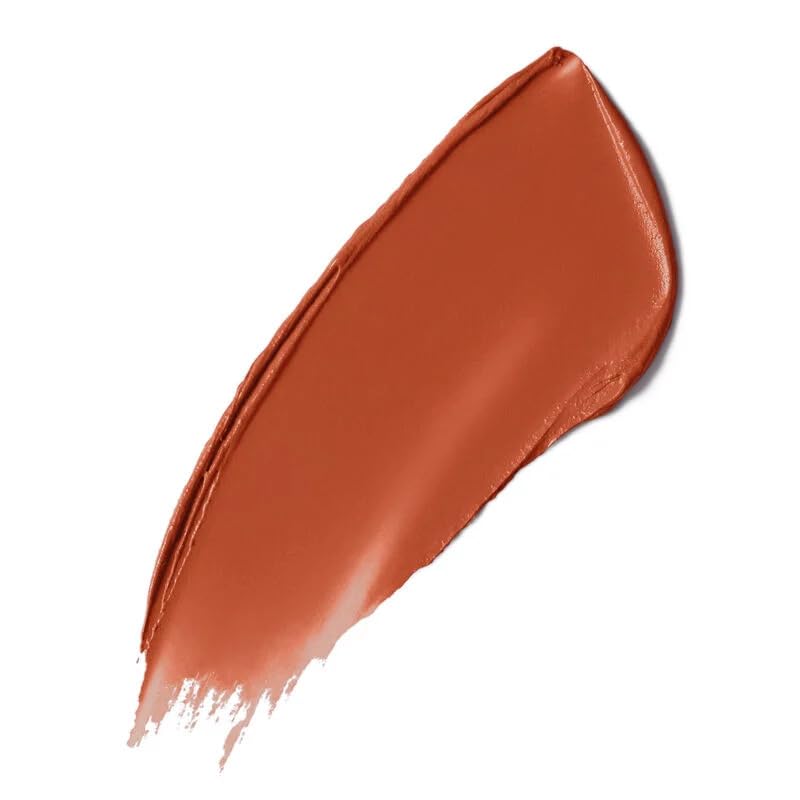 NARS Explicit No Shame 802 worn lips reveal vibrant color with comfortable satin wear.