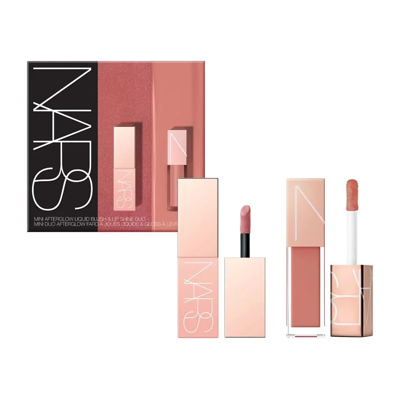 NARS Mini Afterglow liquid blush in Dolce Vita bottle for a natural flush on cheeks.