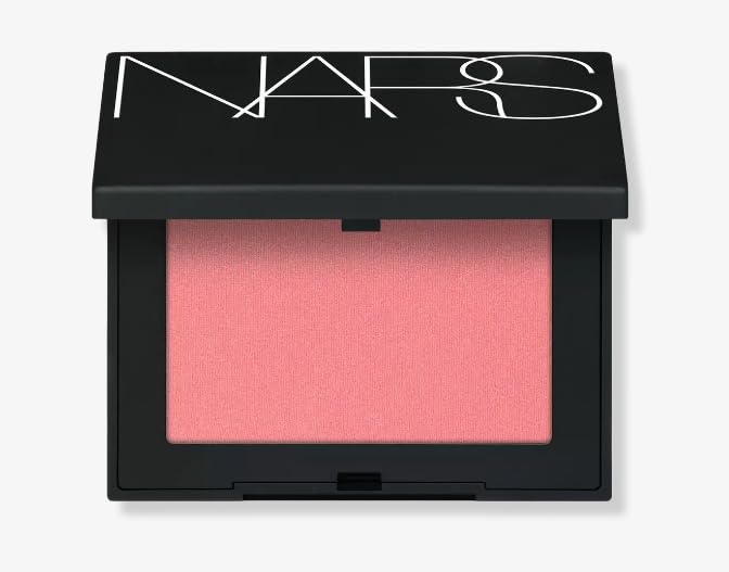 NARS Orgasm Edge blush in peachy pink matte for all-day color and radiant cheeks.
