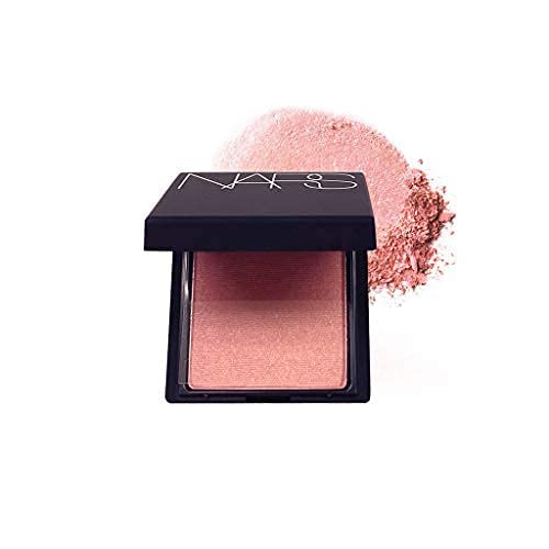 NARS Orgasm peachy-pink swatch reveals buildable color with luminous shimmer.