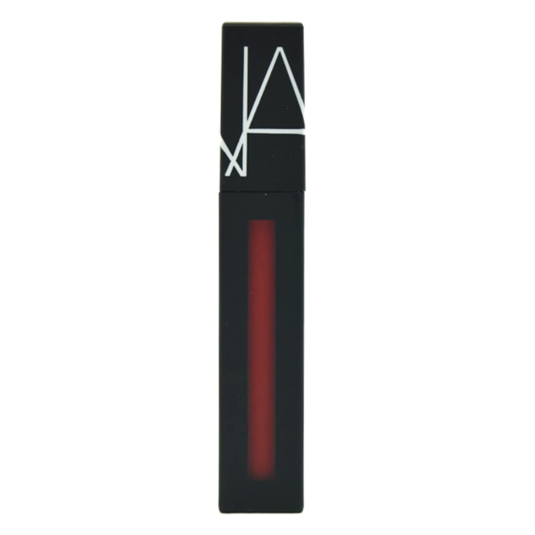 NARS Pigment Lipstick Don't Stop Geranium packaging closeup highlighting premium matte finish and luxe branding