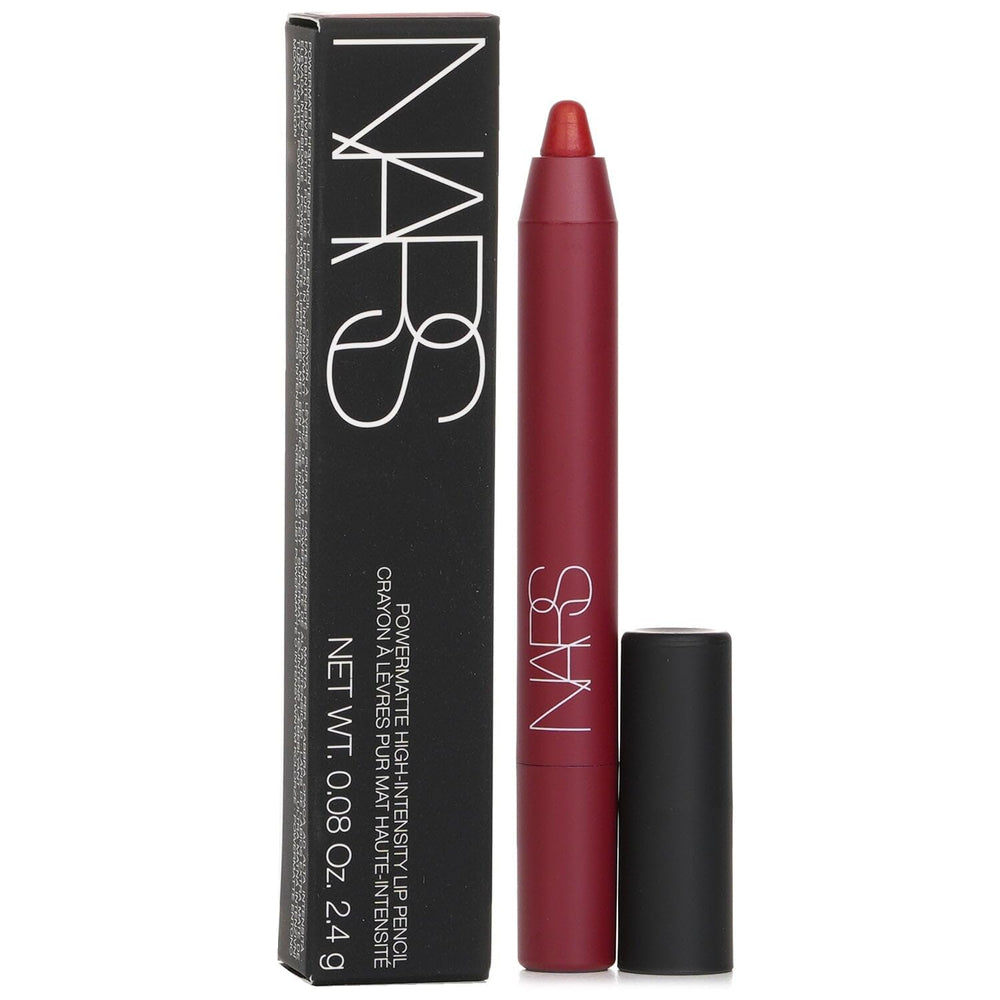 NARS Powermatte Cruella swatches on skin showing rich, long-wearing color.