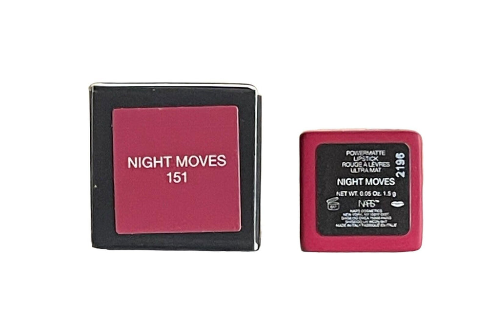 NARS Powermatte Lipstick Night Moves application shows smooth glide and lasting matte finish