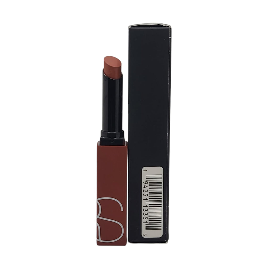 NARS Powermatte Lipstick No Angel lip application demonstrating precision.