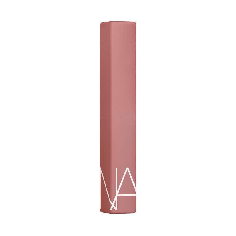 NARS Powermatte Lipstick Sweet Disposition 100 on lips with long-lasting color