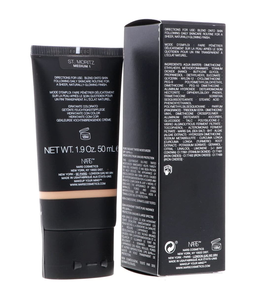 NARS tinted moisturizer on cheek showing natural finish