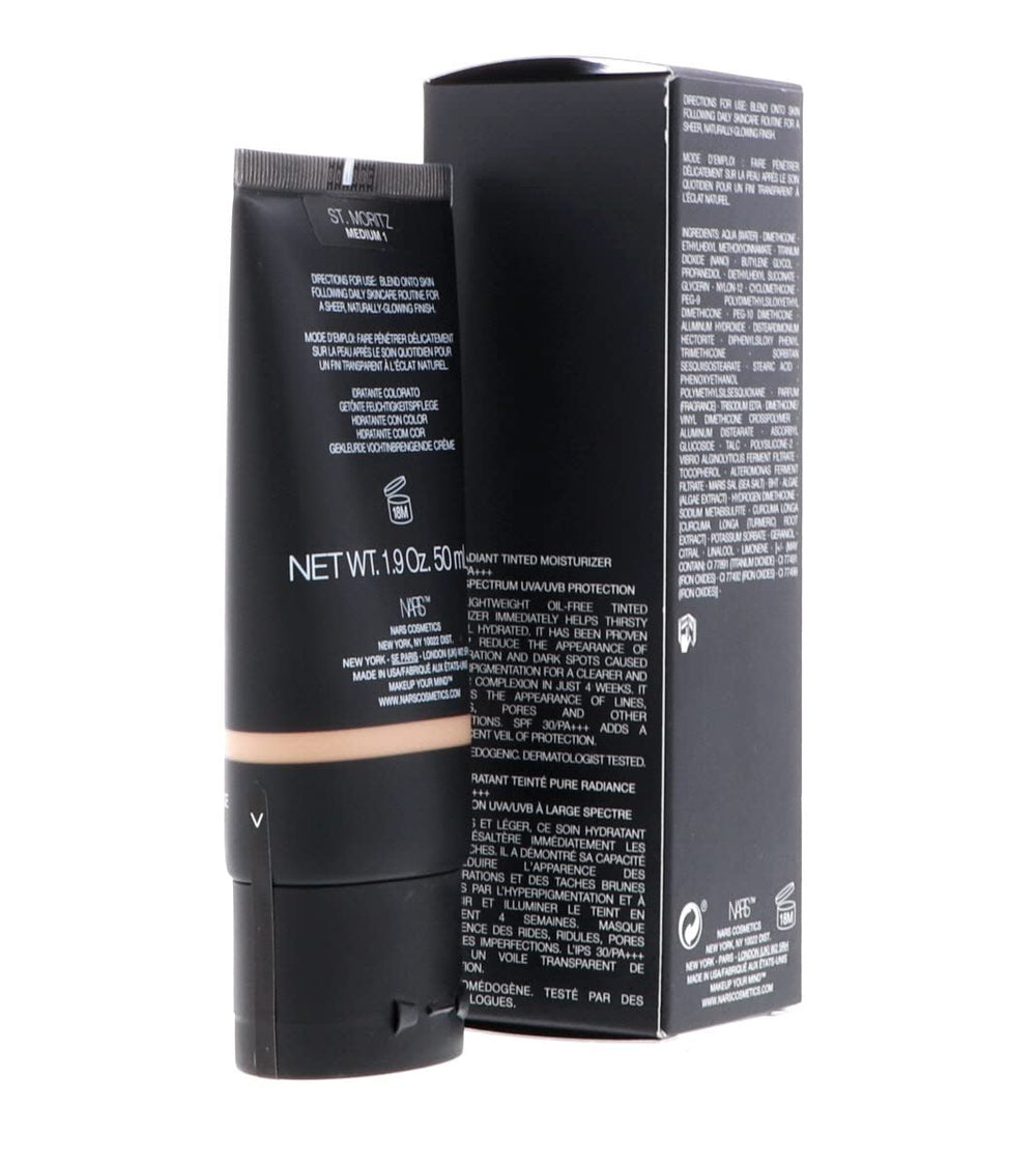 Swatch of NARS tinted moisturizer on hand for shade check