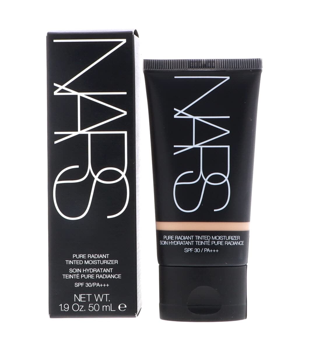 NARS No.01 St. Moritz shade label close-up on bottle