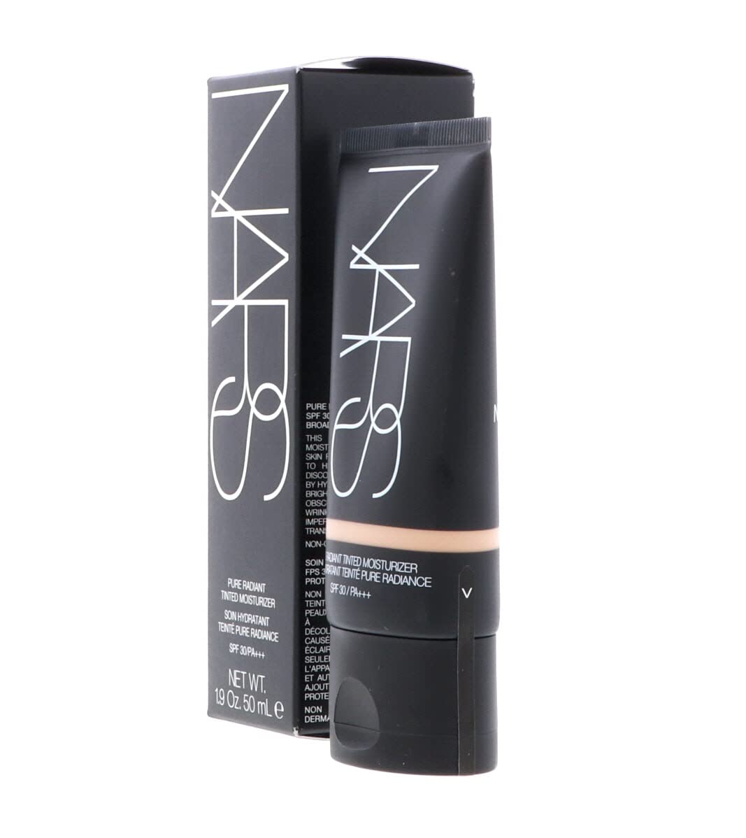 NARS packaging box with product details for No.01 St. Moritz