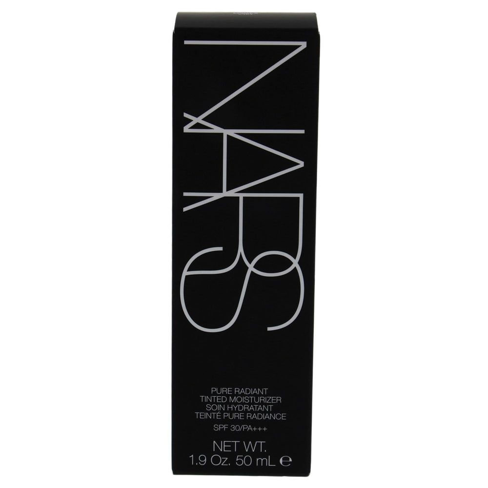 NARS SPF 30 label on Alaska bottle conveys sun protection.