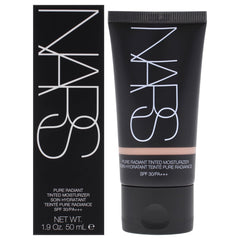 NARS Pure Radiant Tinted Moisturizer bottle close-up showing sheer coverage and SPF 30