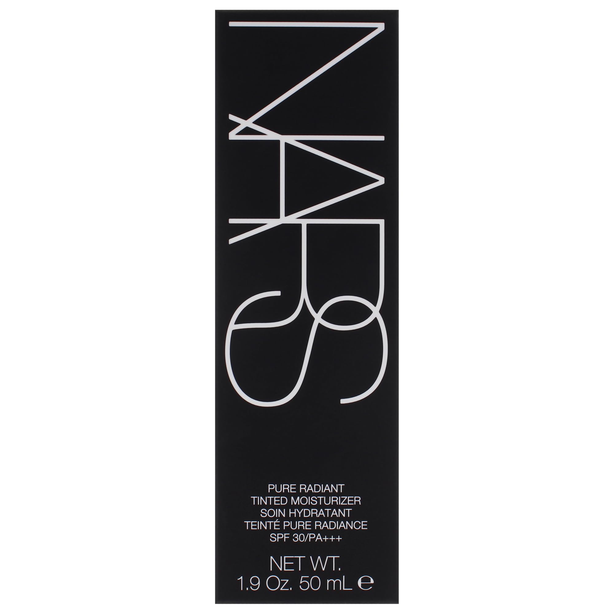 Box and tube packaging of NARS tinted moisturizer ready for everyday use