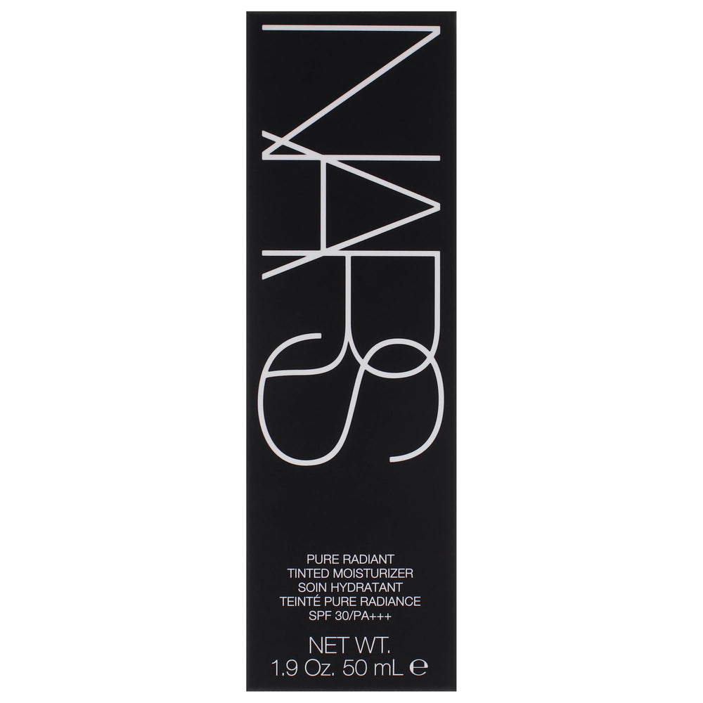 Box and tube packaging of NARS tinted moisturizer ready for everyday use
