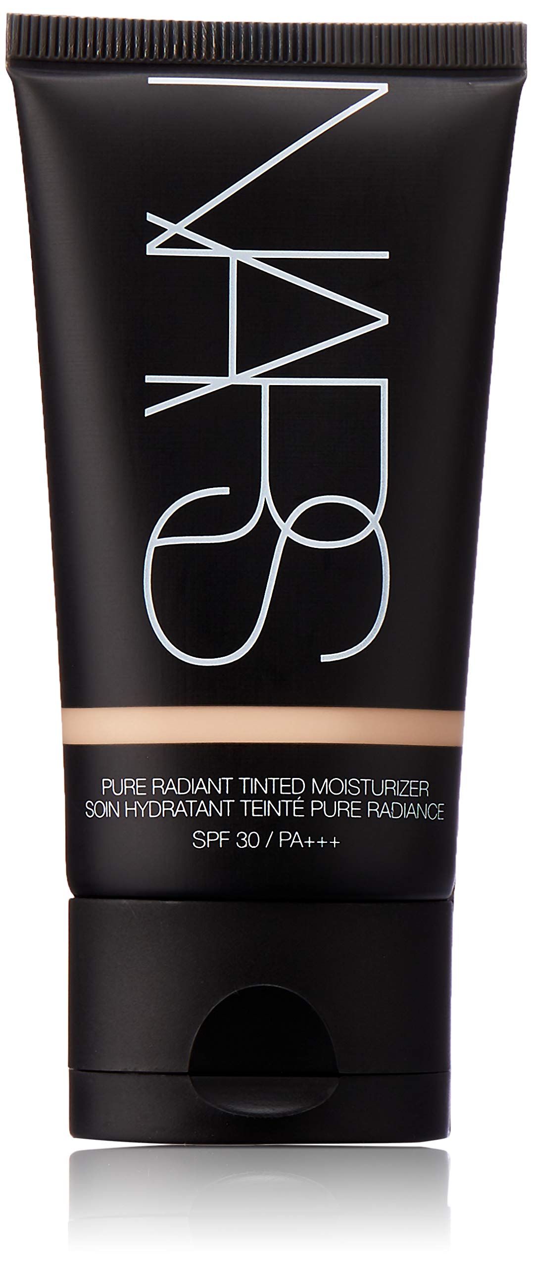 NARS Pure Radiant tinted moisturizer packaging with SPF 30 protection for easy use.