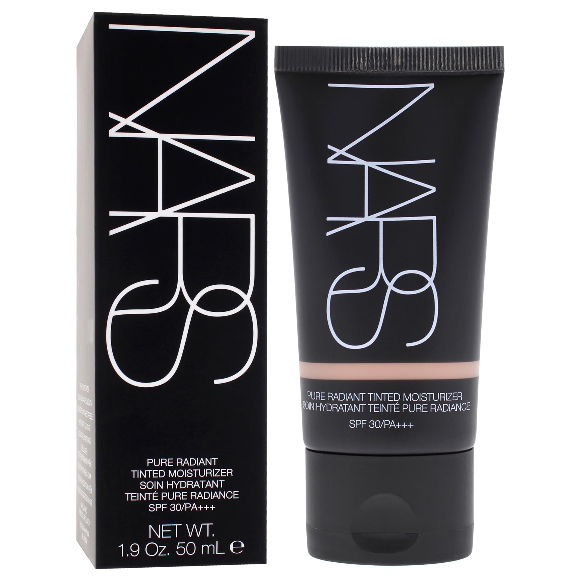 NARS Pure Radiant Tinted Moisturizer on skin with subtle glow and SPF 30 protection
