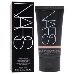NARS Pure Radiant Tinted Moisturizer on skin with subtle glow and SPF 30 protection