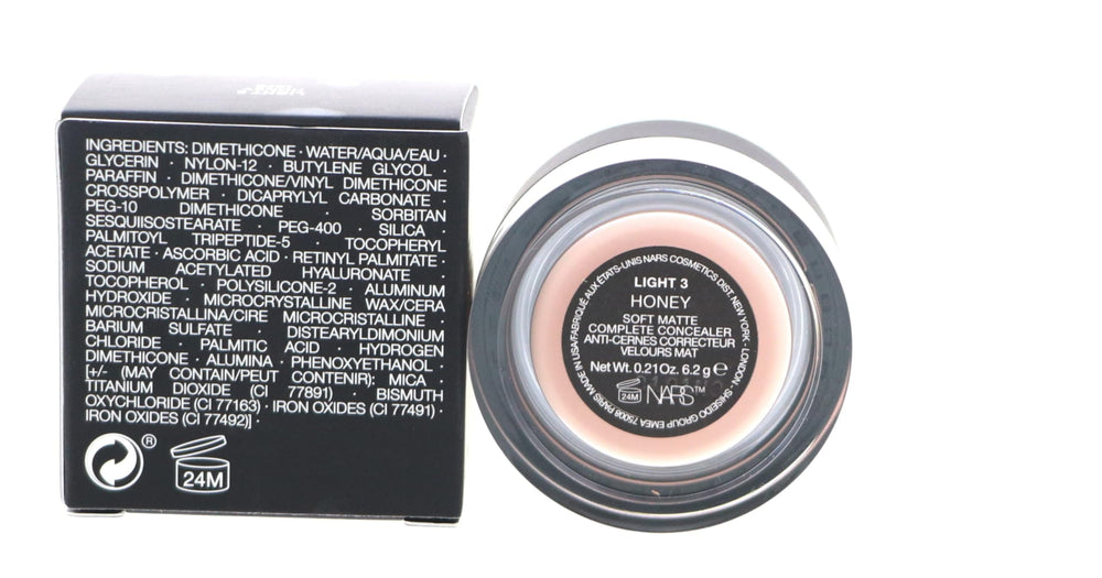 NARS Soft Matte Complete Concealer Honey packaging close-up for on-the-go coverage
