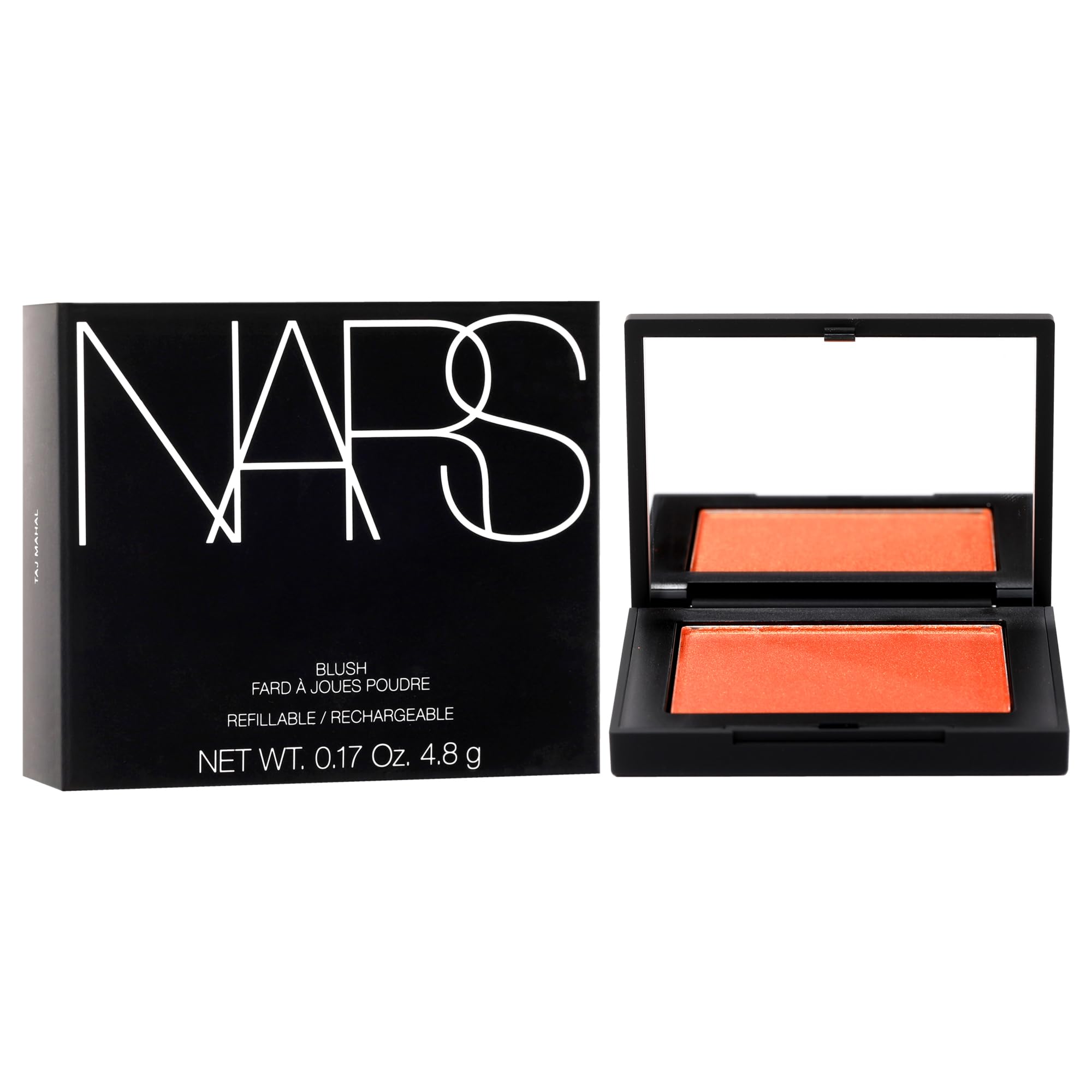 NARS Taj Mahal micronized powder texture delivering sheer buildable color