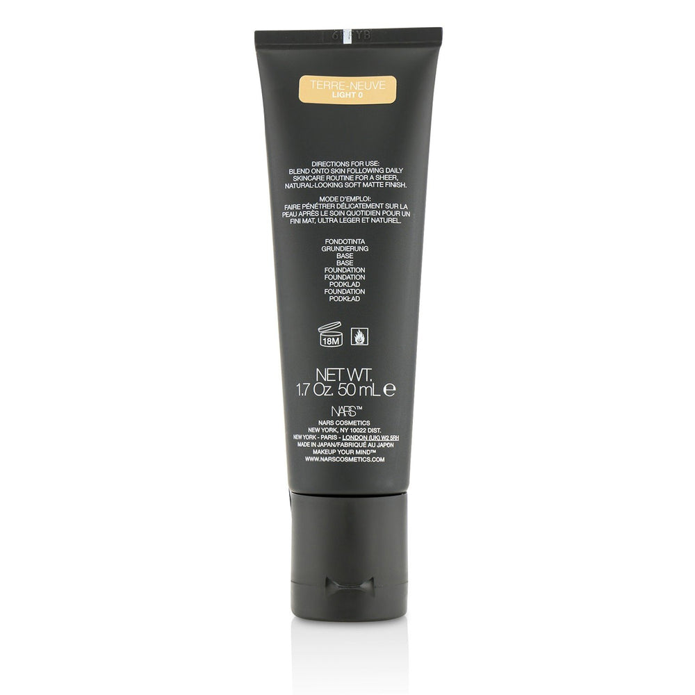 NARS Velvet Matte Skin Tint Terre-Neuve bottle with SPF30 PA+++ for outdoor wear.