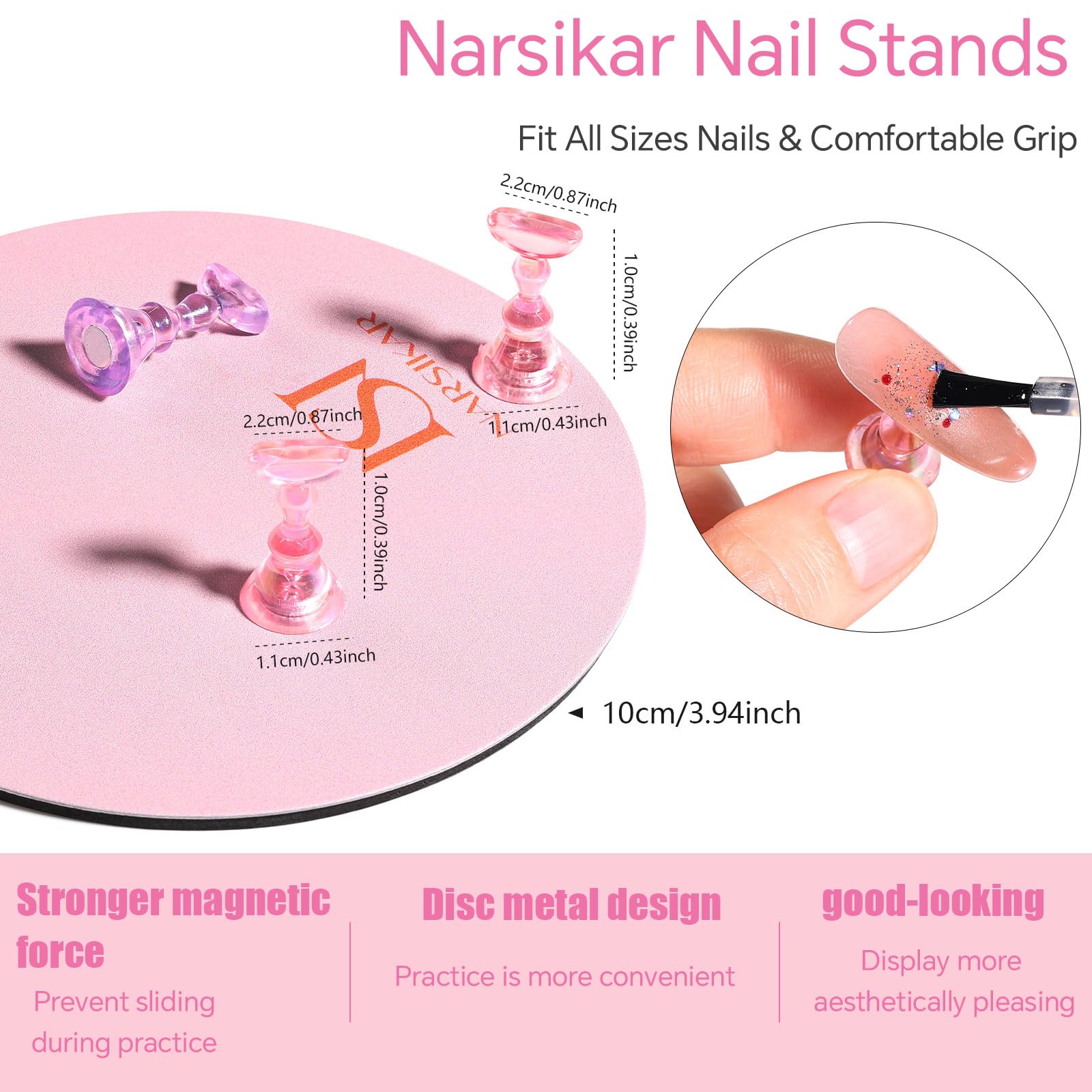Narsikar versatile home and salon display for nail art projects.