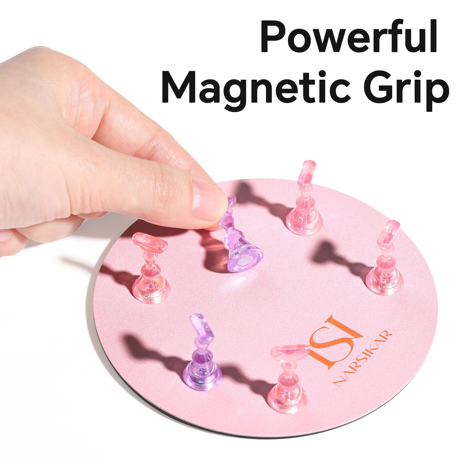 Narsikar magnetic nail stand supports up to ten holders for efficient practice.